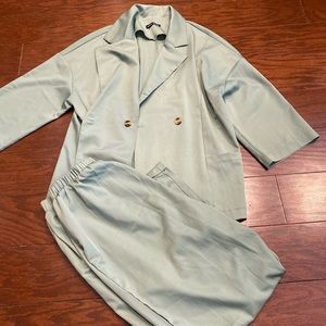 SHEIN Sage green suit set